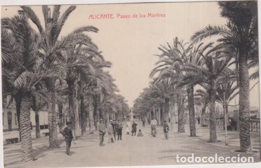 Postales: Alicante. Paseo de los M&aacute;rtires. Fototipia Thomas. Sin usar