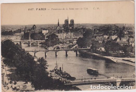 Postales: 147. Paris. Panorama de la seine vers la Cit&eacute;. CM. Sin usar