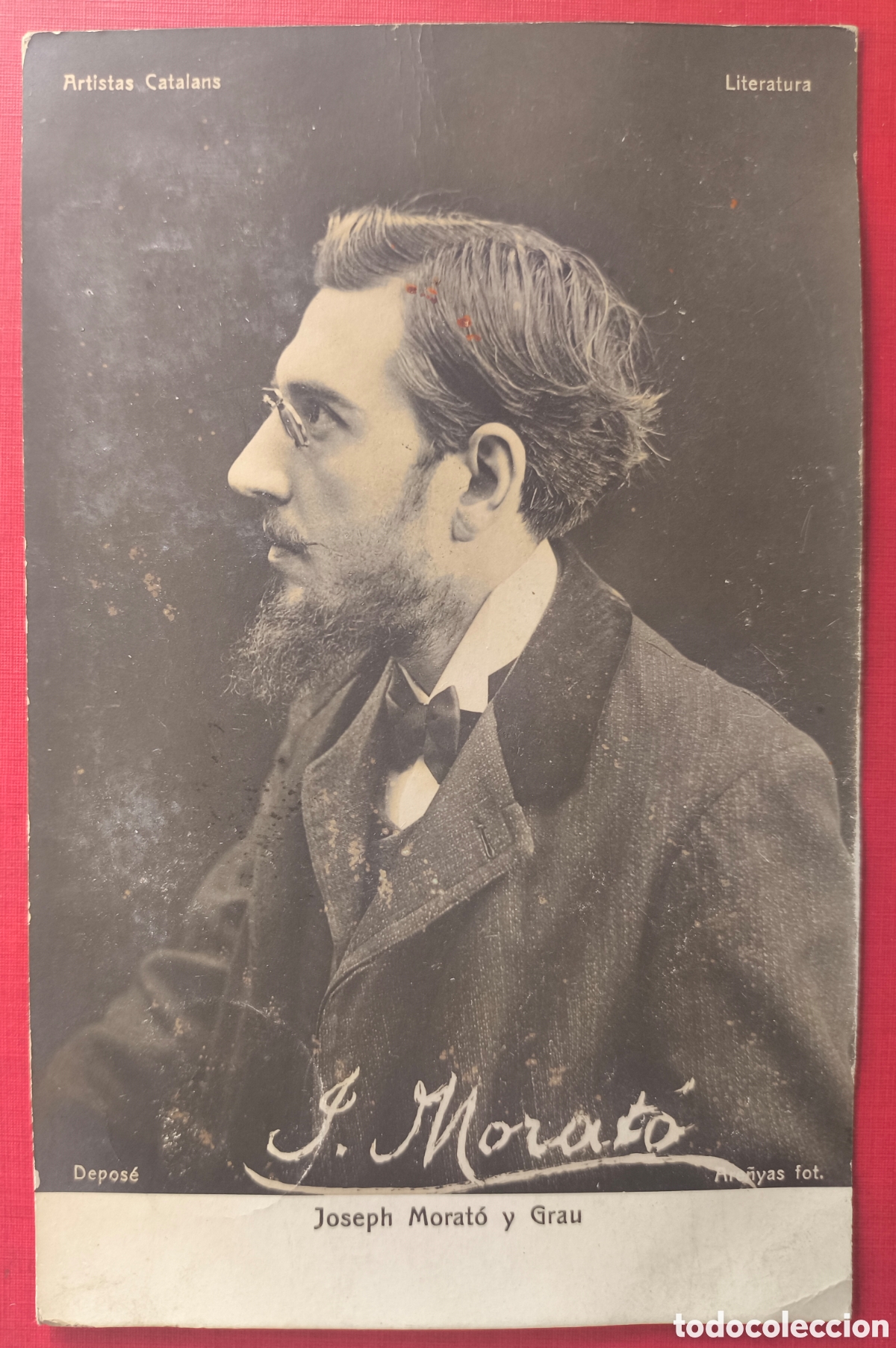 Postales: JOSEP MORAT&Oacute; I GRAU DRAMATURGO POETA TEATRE CATAL&Agrave; POSTAL 1908