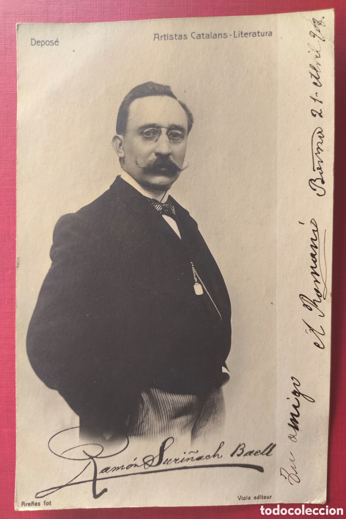 Postales: RAMON SURINACH I BAELL DRAMATURGO POETA TEATRE CATAL&Agrave; POSTAL 1908