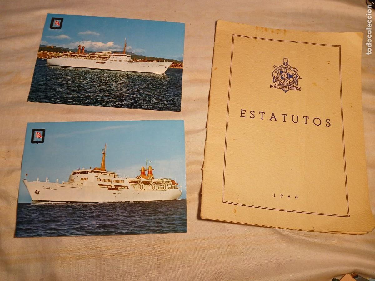 Postales: Antiguo librillo estatutos de compa&ntilde;&iacute;a transmediterranea (14&euro;)y postales(1&euro; unidad)leer precios
