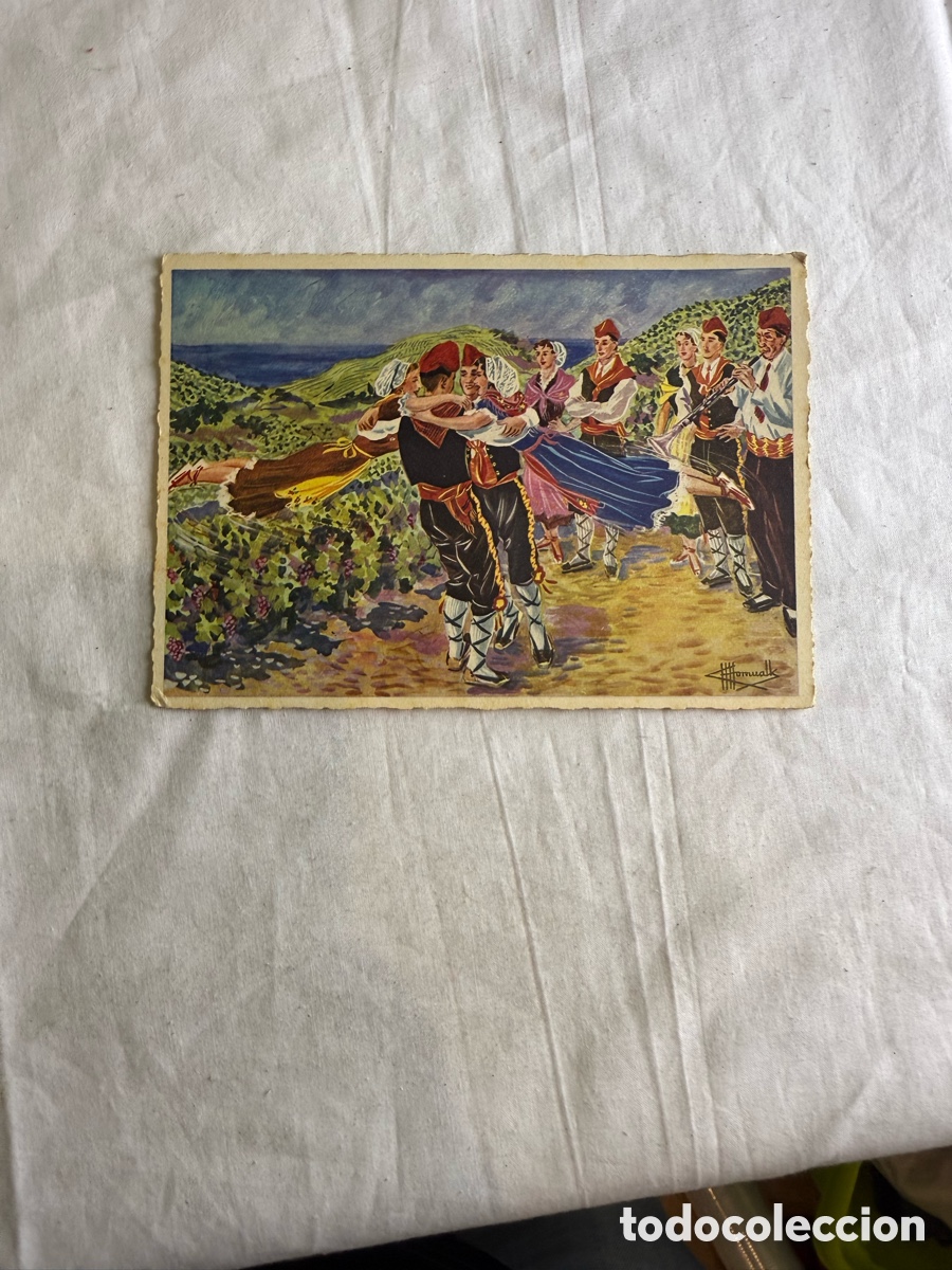 Postales: Postal ilustrada Josep Hormalk &ndash; La Corranda (Le Tourbillon) &ndash; Rosell&oacute;n &ndash; Original de &eacute;poca