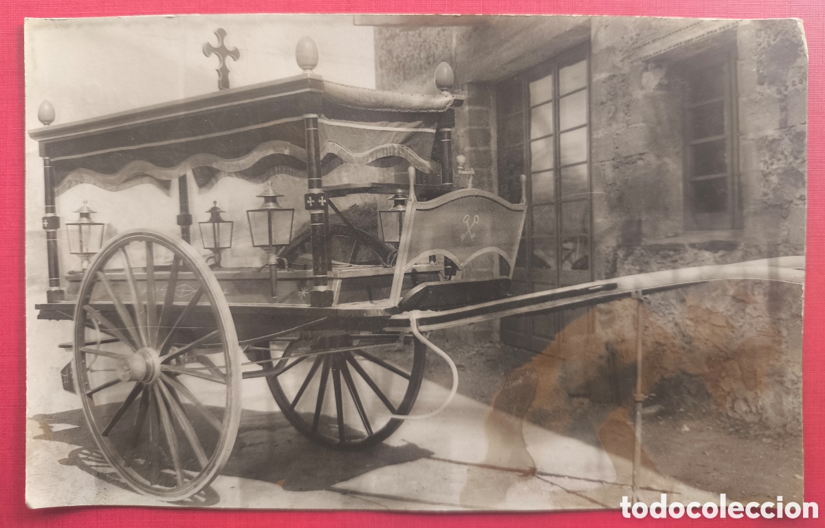Postales: CARROZA F&Uacute;NEBRE COCHE CABALLOS POSTAL FOTOGR&Aacute;FICA FOTOGRAF&Iacute;A C. 1940