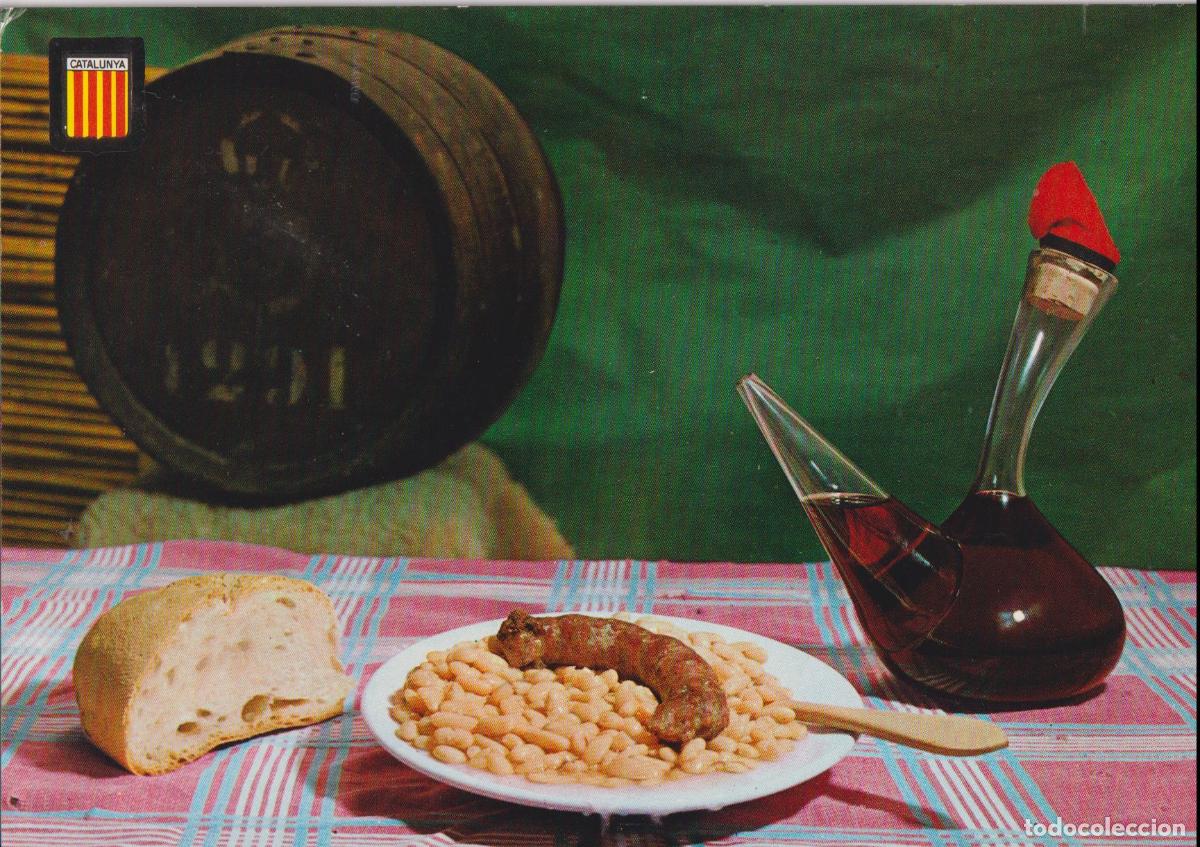 Postales: PLATOS T&Iacute;PICOS &ndash; SEQUES AMB BOTIFARRA &ndash; ESCUDO DE ORO 258 &ndash; ESCRITA 1967