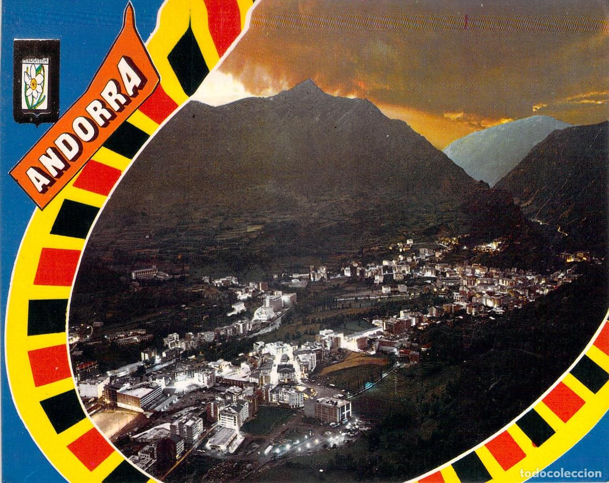 Postales: Postal de Valls d'Andorra con Vista General de Les Escaldes