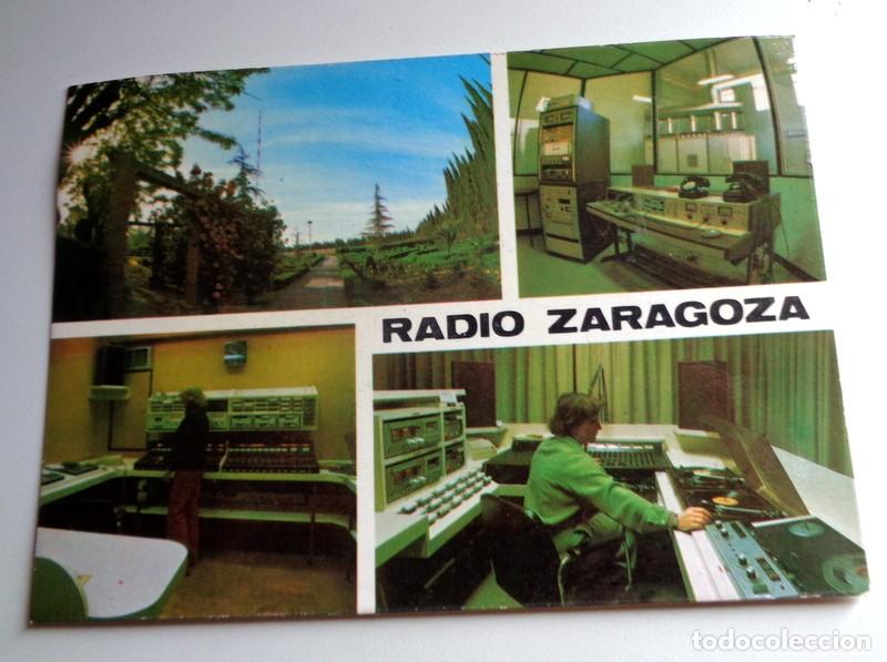 Postales: TARJETA POSTAL ANTIGUA A&Ntilde;O 1980. RADIO ZARAGOZA CADENA SER. SALAS DE CONTROL. POSTE.