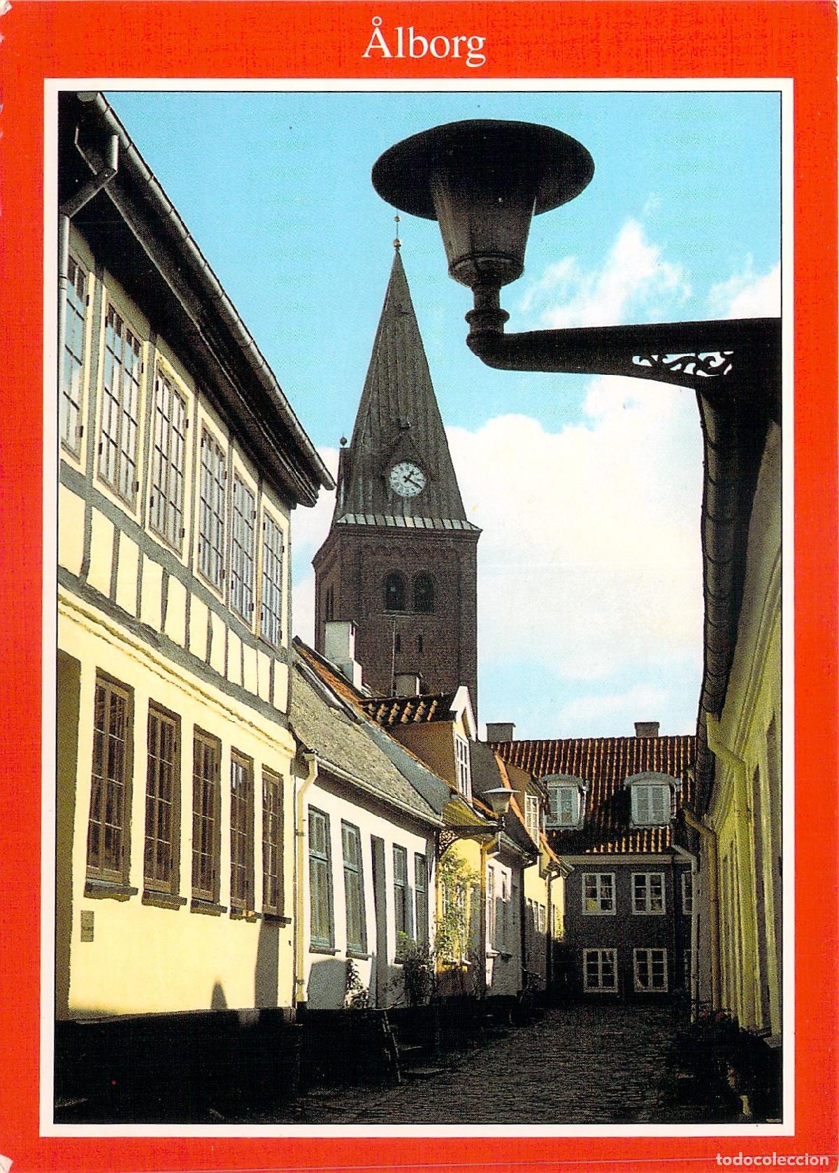 Postales: Postal de calle pintoresca en Aalborg, Dinamarca