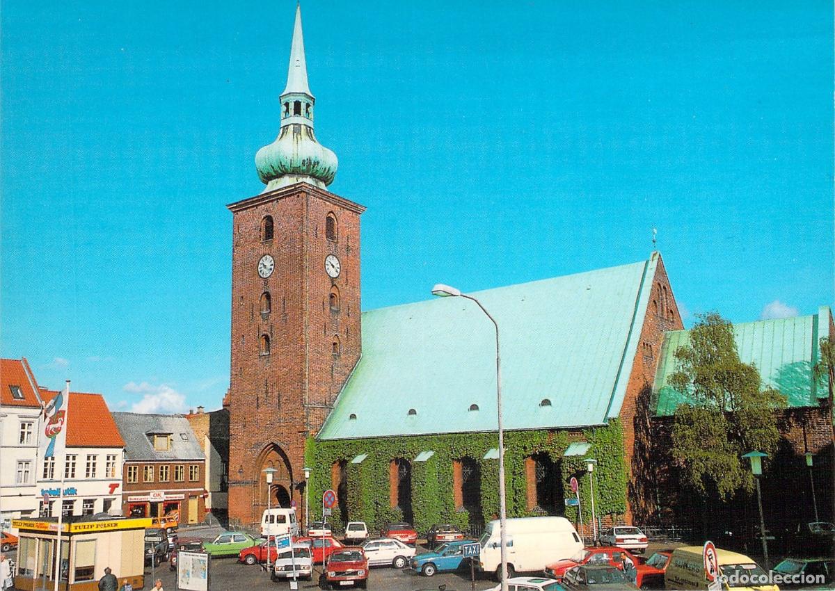 Postales: Postal de Horsens, Dinamarca con la Iglesia de Nuestro Salvador