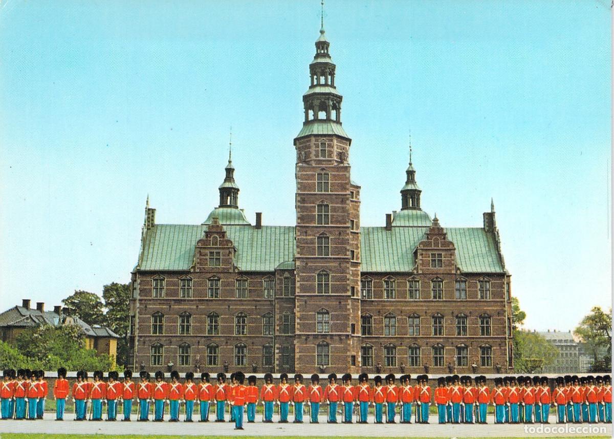 Postales: Postal de la Guardia Real frente al Palacio de Rosenborg en Copenhague
