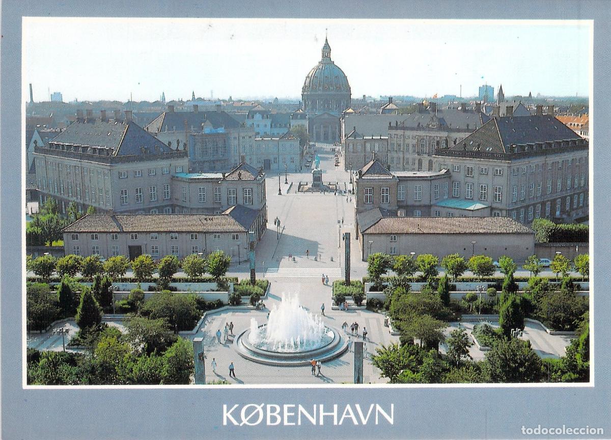 Postales: Postal de Copenhague: Amalienborg y la Iglesia de M&aacute;rmol