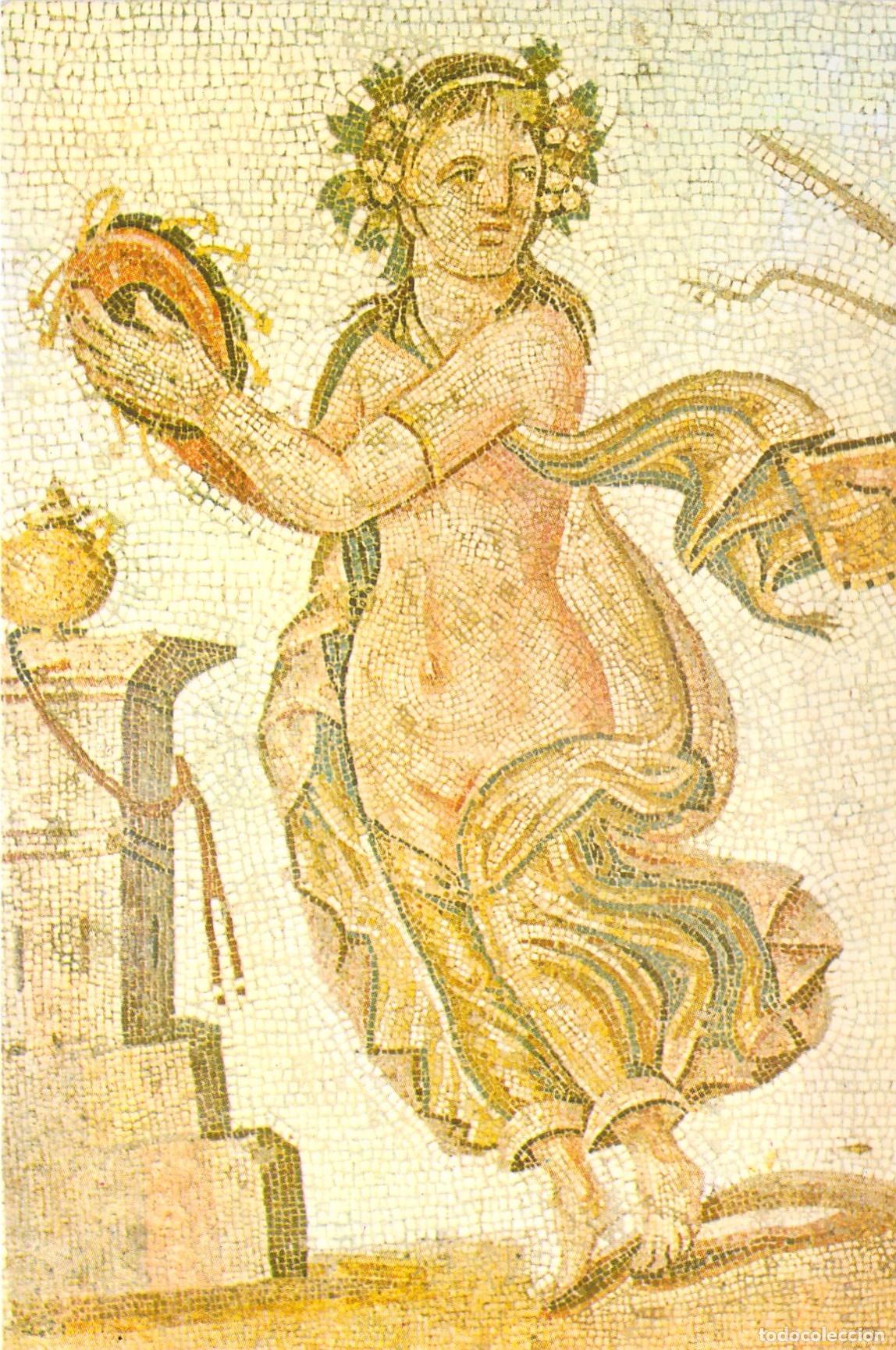 Postales: Postal del Mosaico Romano en el Museo Nacional del Bardo en T&uacute;nez