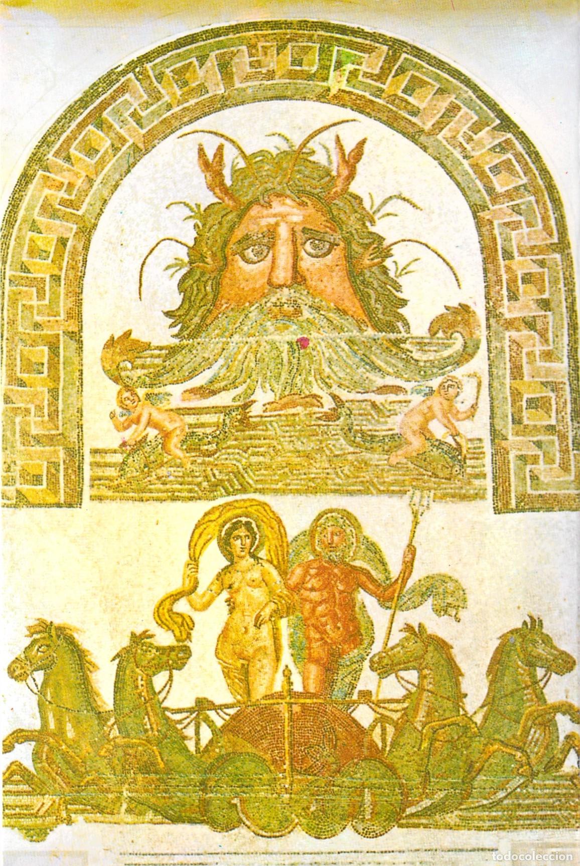 Postales: Postal del Mosaico de Neptuno en el Museo Nacional del Bardo en T&uacute;nez