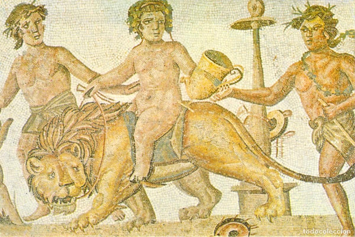Postales: Postal del Museo del Bardo: Detalle de la Procesi&oacute;n Dionis&iacute;aca