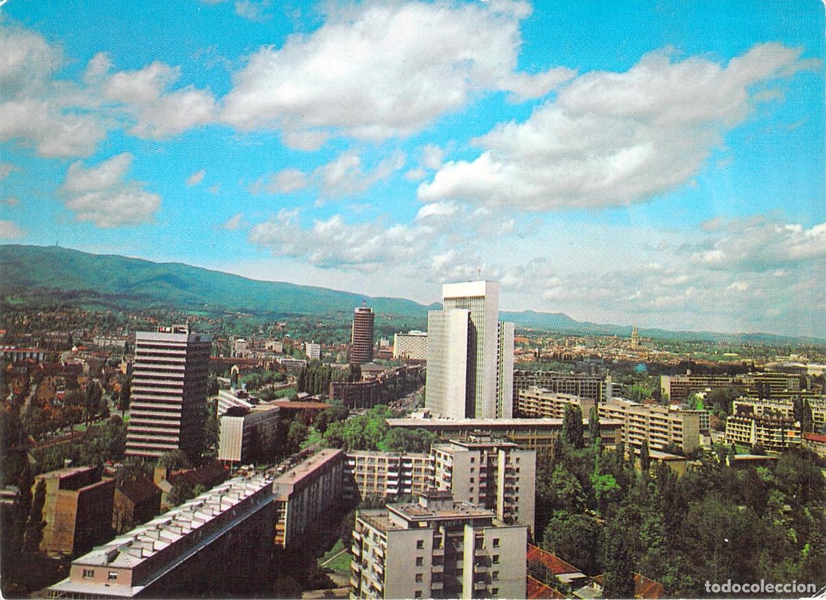 Postales: Postal de Zagreb, vista panor&aacute;mica de la ciudad y arquitectura urbana