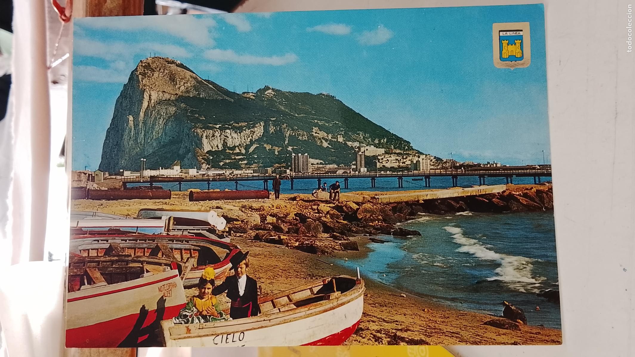 Postales: TARJETA POSTAL ANTIGUA LA LINEA CADIZ PE&Ntilde;ON DE GIBRALTAR