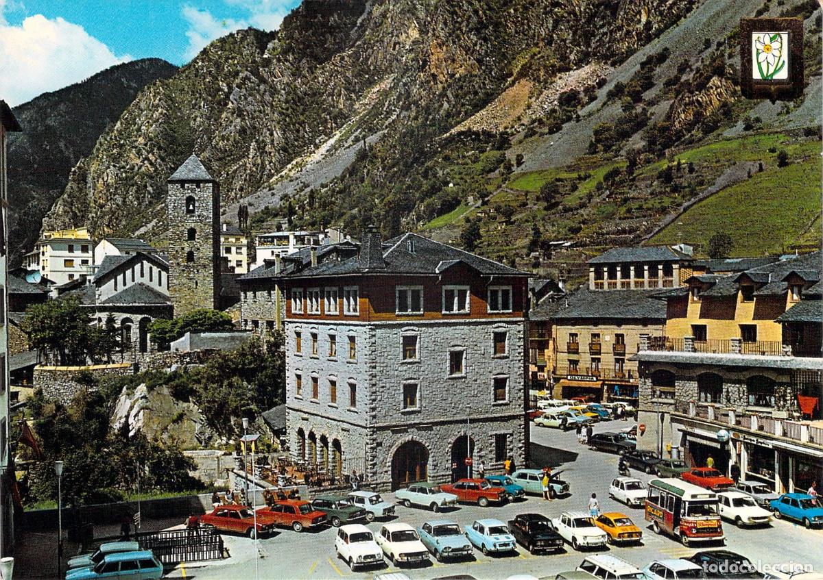 Postales: Postal de la Plaza de la Iglesia en Andorra