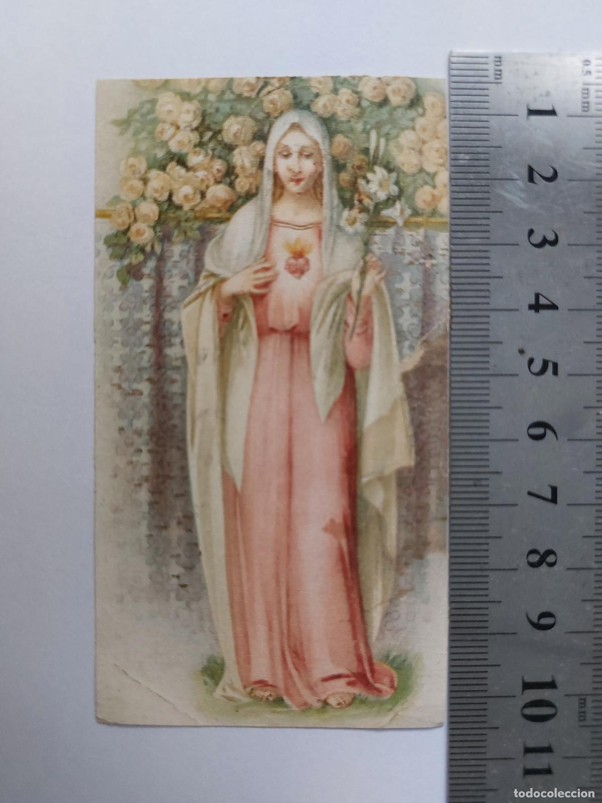 Postales: Estampa de recuerdo de Primera Comuni&oacute;n religiosa 1933