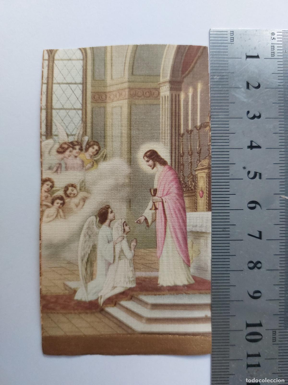 Postales: Estampa religiosa con representaci&oacute;n de Primera Comuni&oacute;n