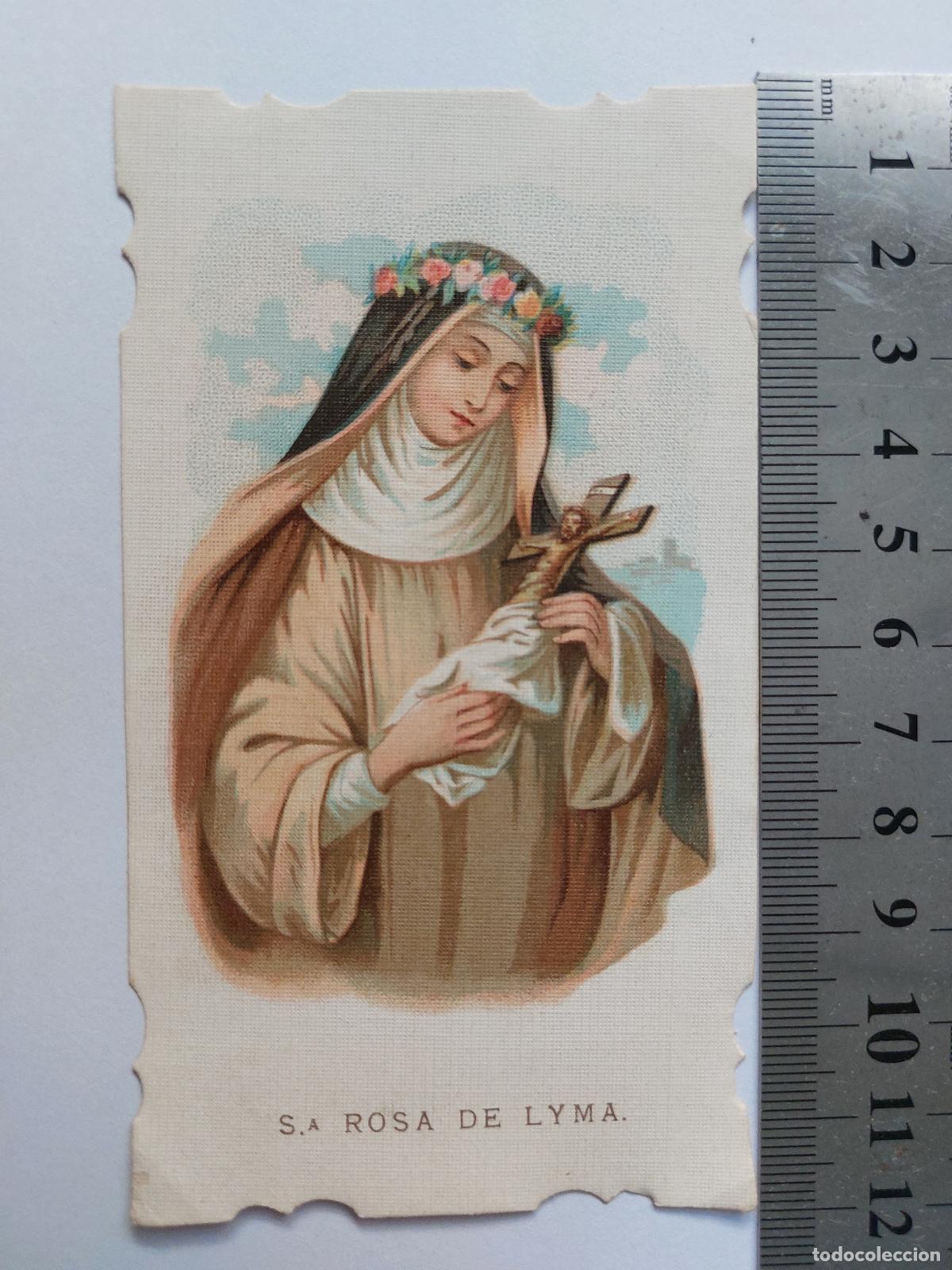 Postales: Estampa religiosa de Santa Rosa de Lima
