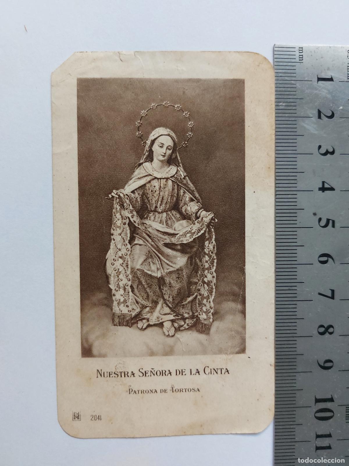 Postales: Estampa de Nuestra Se&ntilde;ora de la Cinta, Patrona de Tortosa