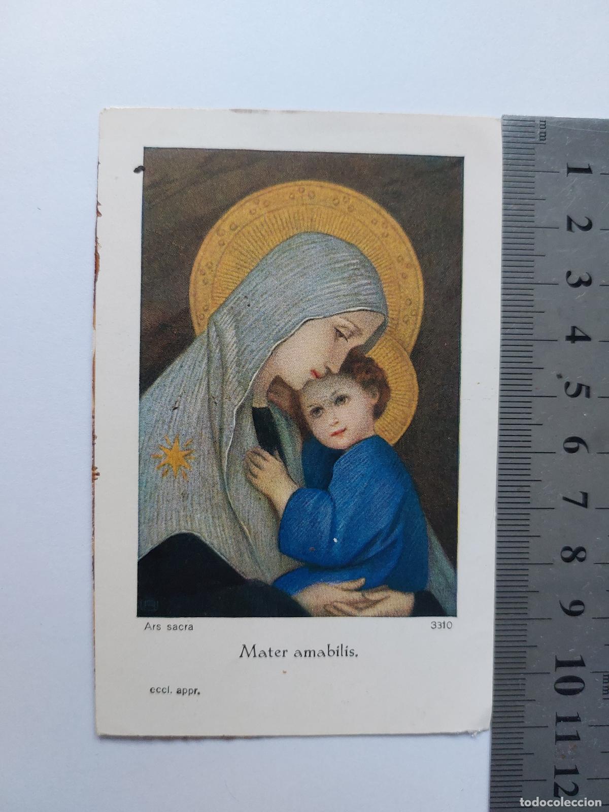 Postales: Estampa religiosa Mater Amabilis Virgen con el Ni&ntilde;o