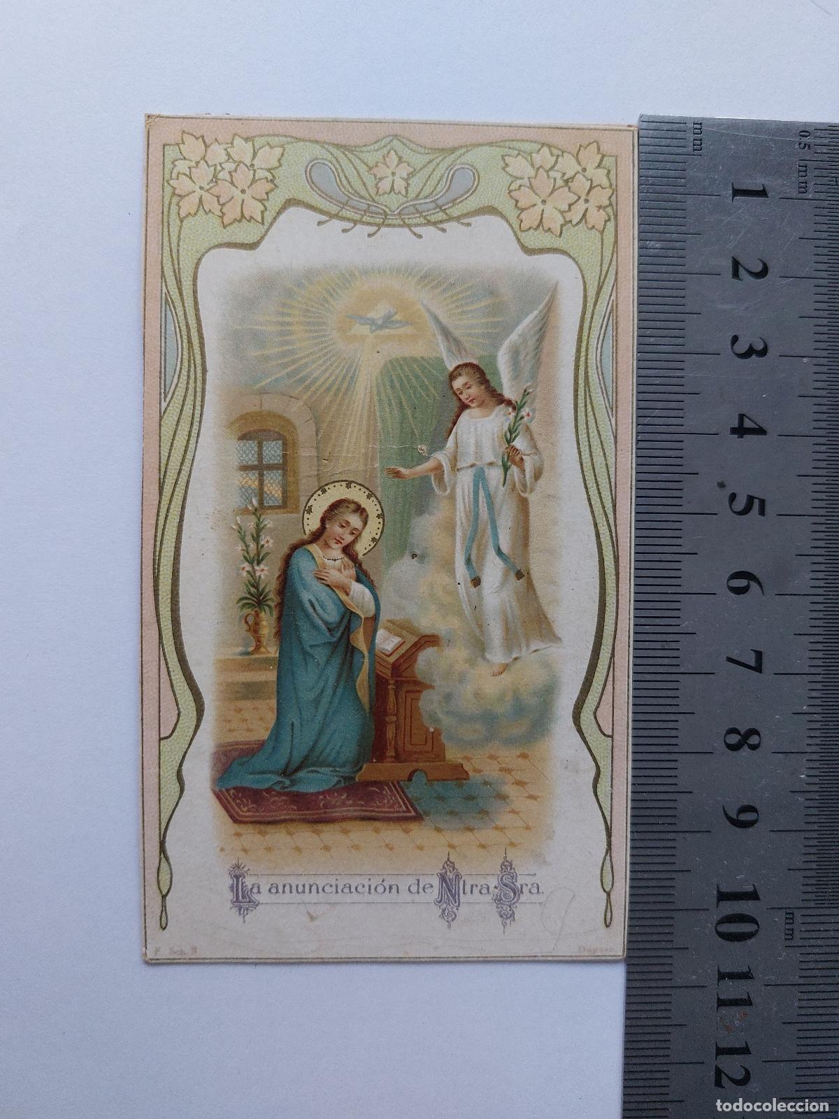Postales: Estampa religiosa de la Anunciaci&oacute;n de Nuestra Se&ntilde;ora