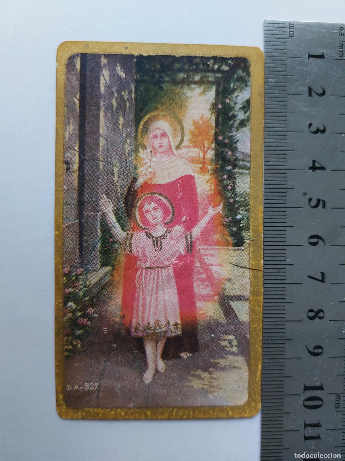 Postales: Estampa religiosa estampa de la Virgen Mar&iacute;a con el ni&ntilde;o Jes&uacute;s