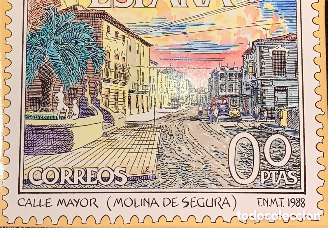 Postales: Programa Fiestas Patronales. Postales dibujos de Juan Espallardo. Molina de Segura. Murcia. 1988.