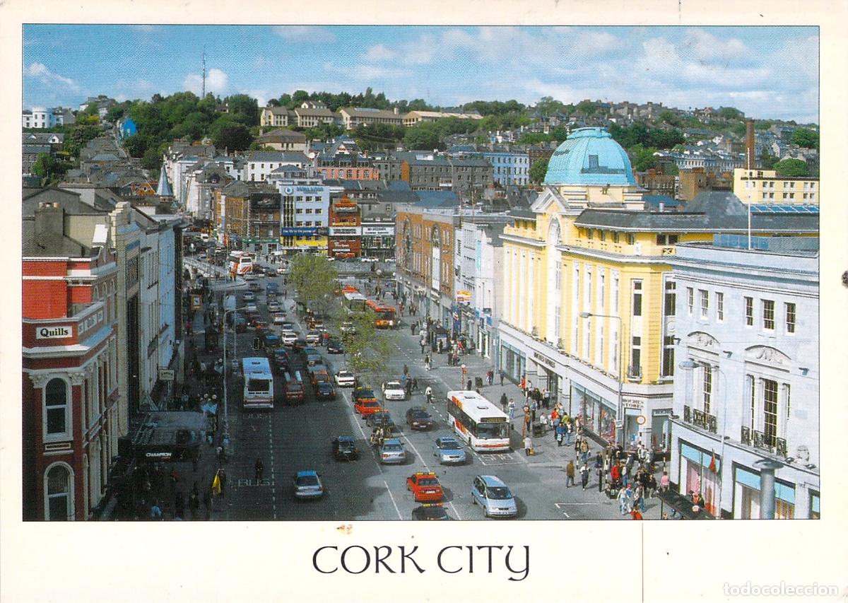 Postales: Postal de la ciudad de Cork, Irlanda, vista de calle y arquitectura urbana