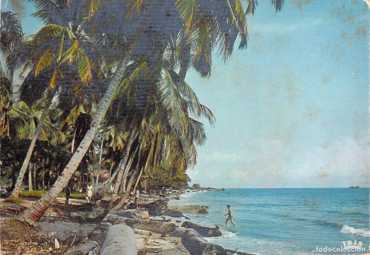 Postales: Postal de Playa Tropical con Palmeras en Abiy&aacute;n, Costa de Marfil