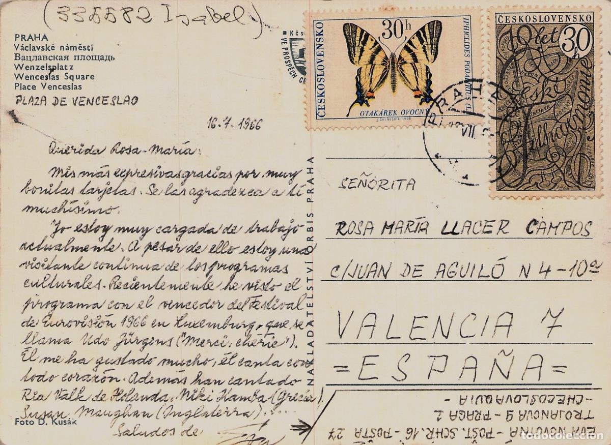 Postales: Postal de la Plaza de Wenceslao en Praga - Foto 2