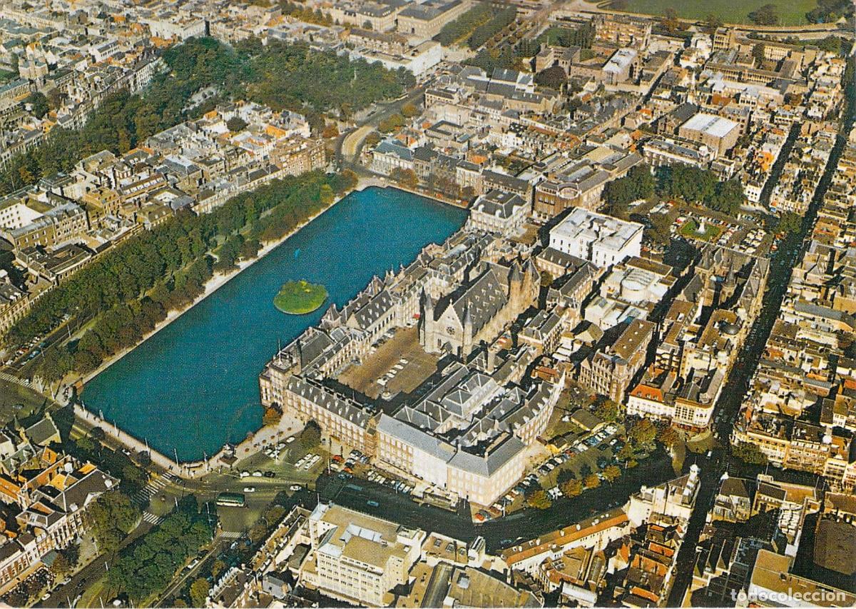 Postales: Postal de La Haya, Pa&iacute;ses Bajos, vista a&eacute;rea del Binnenhof