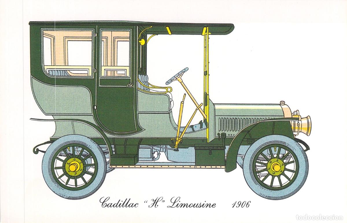 Postales: Postal de autom&oacute;vil cl&aacute;sico Cadillac modelo H Limusina