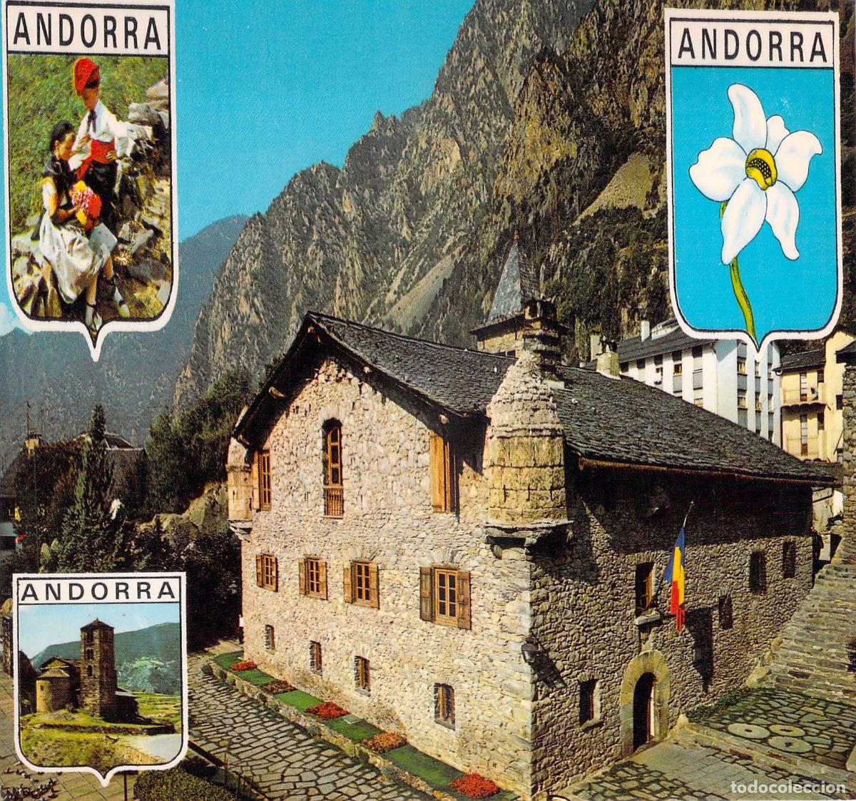 Postales: Postal de la Casa de la Vall en Andorra