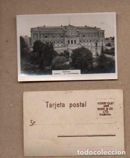 Postais: MINI TARJETA POSTAL DE HENRY CLAY AND BOCK & CO. HABANA. 5,6 X 3,6 CM. SUECIA, UPSALA ...