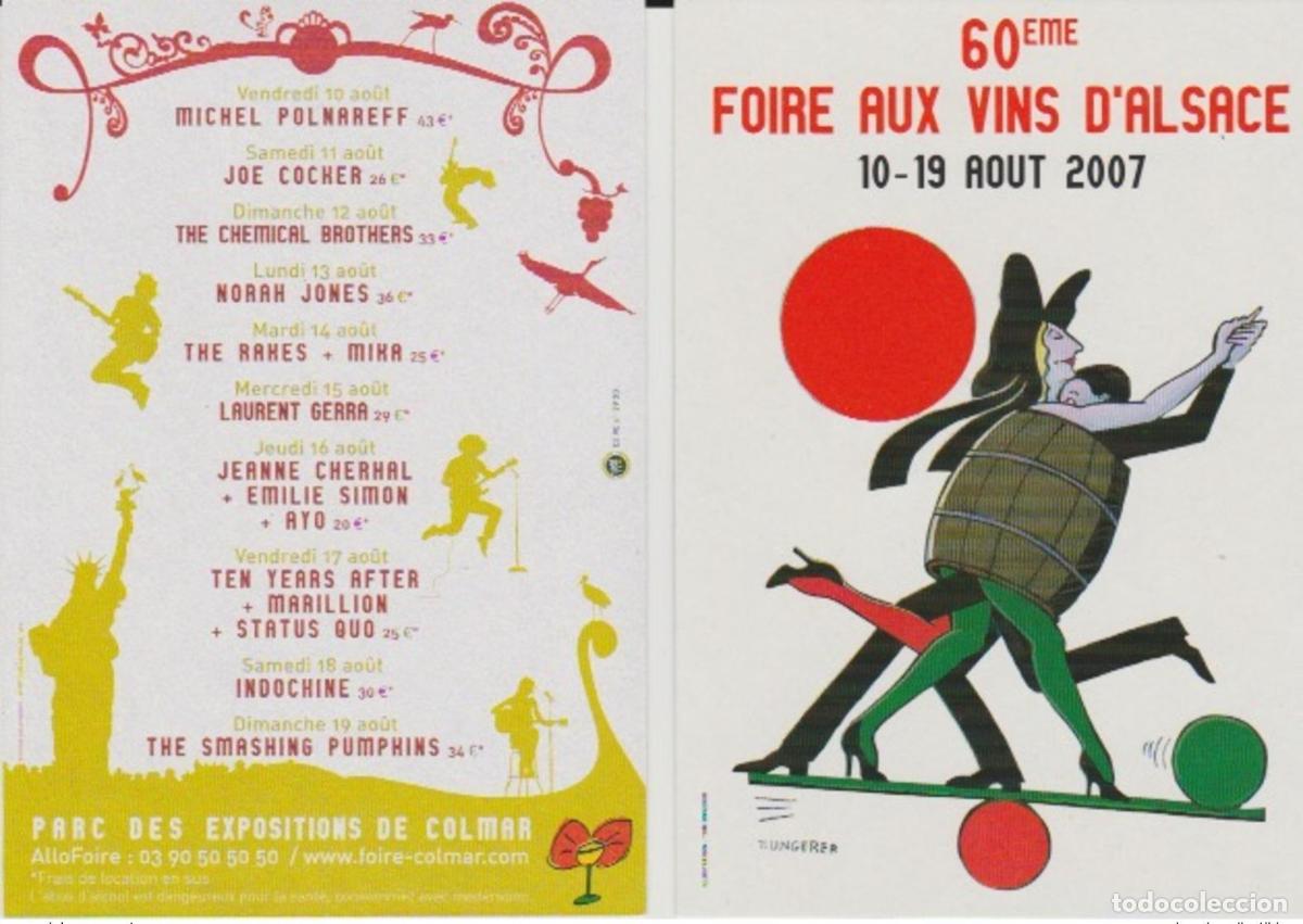Postales: FRANCIA 2007 60&ordf; FERIA DEL VINO DE ALSACIA 10 - 19 AGOSTO TOMI UNGERER