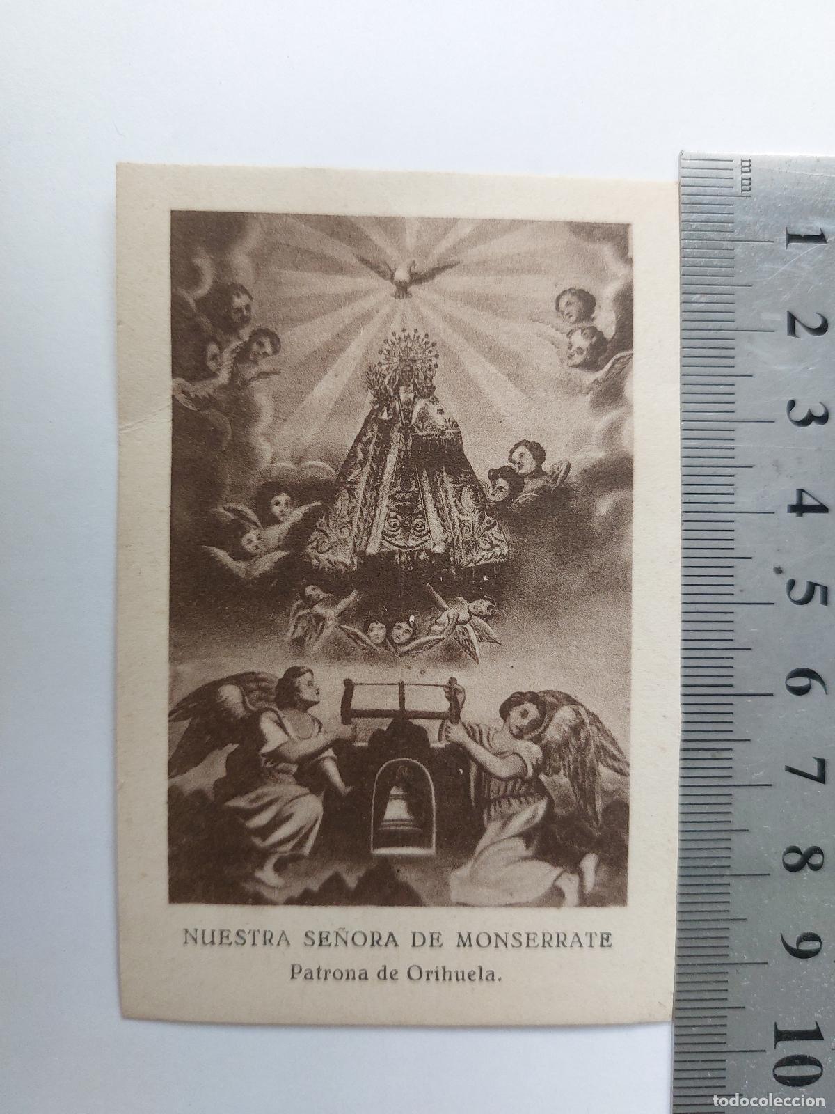 Postales: Estampa recordatorio f&uacute;nebre de Nuestra Se&ntilde;ora de Monserrate