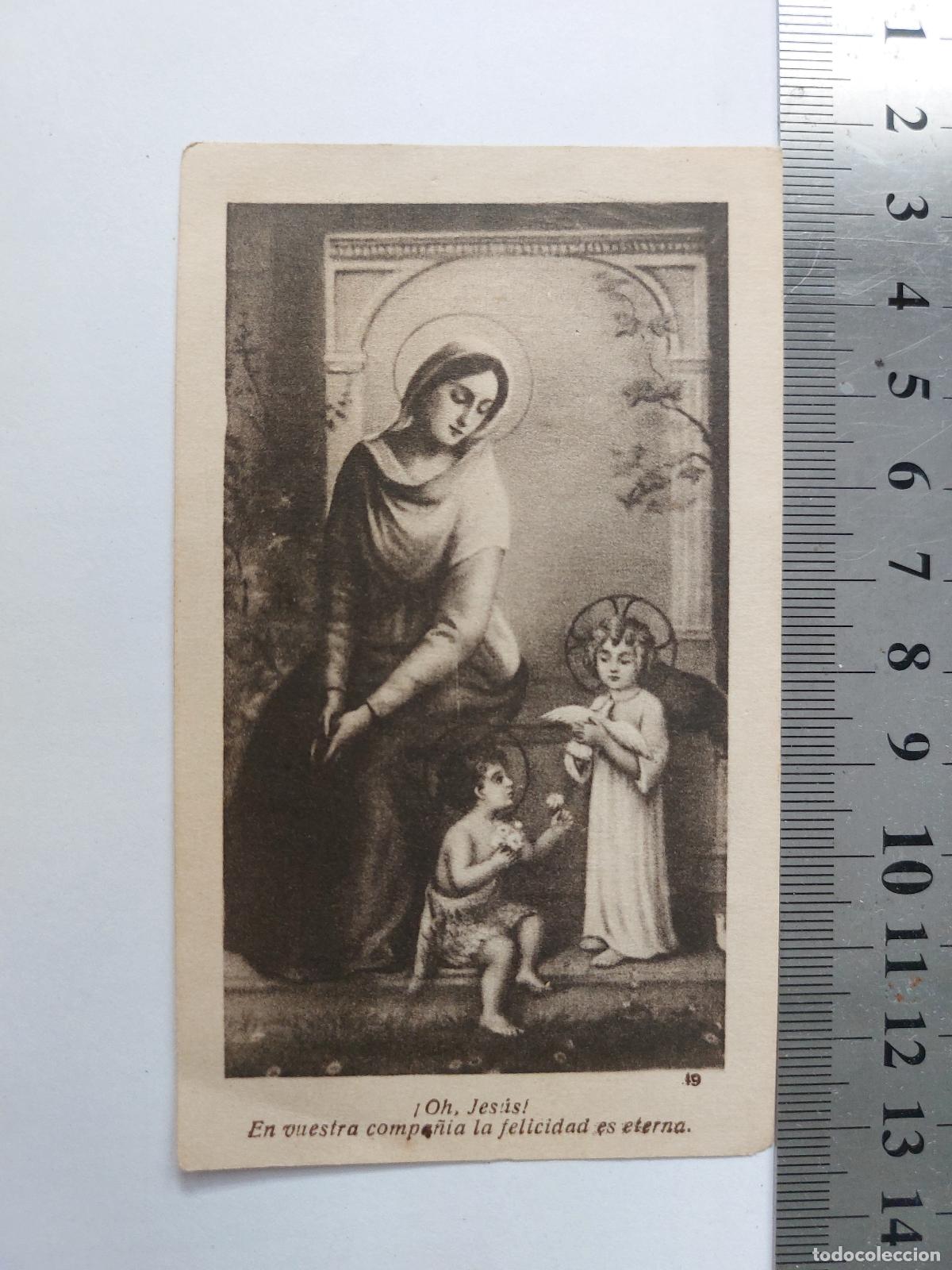 Postales: Estampa religiosa de recuerdo de novenario a Nuestra Se&ntilde;ora de la Fe