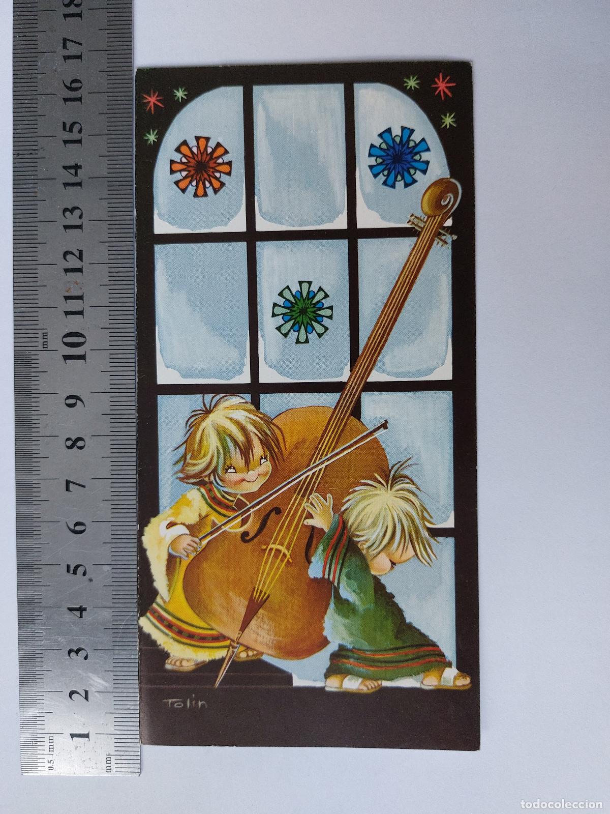 Postales: Estampa ilustrada con ni&ntilde;os tocando el violonchelo