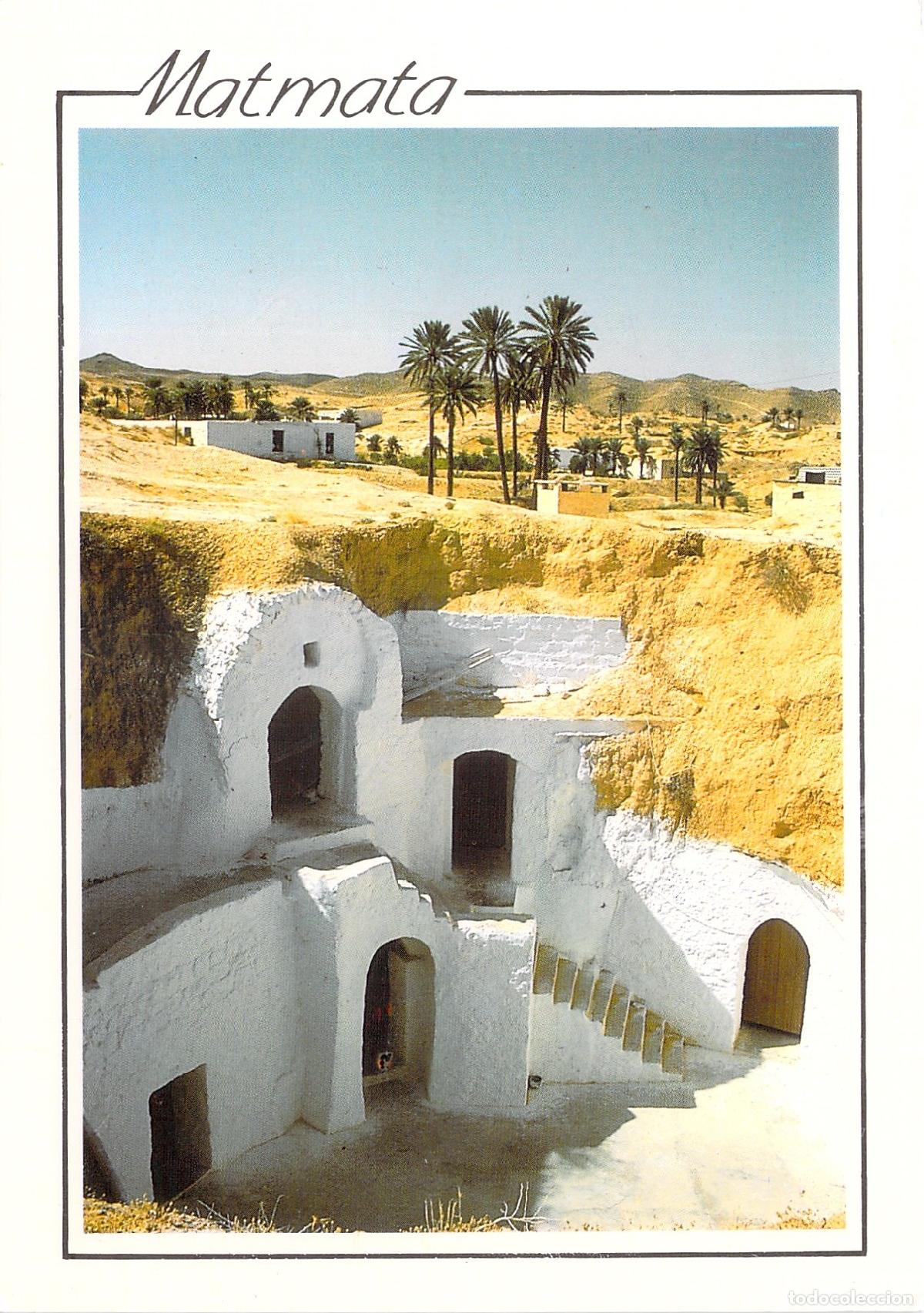 Postales: Postal de Matmata T&uacute;nez arquitectura troglodita