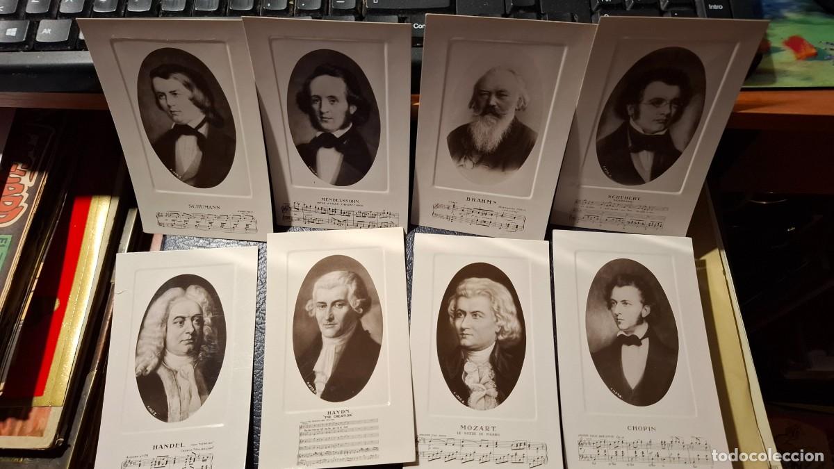 Postales: 8 postales, musicos. Clasica. Mozart, chopin, Schubert, etc