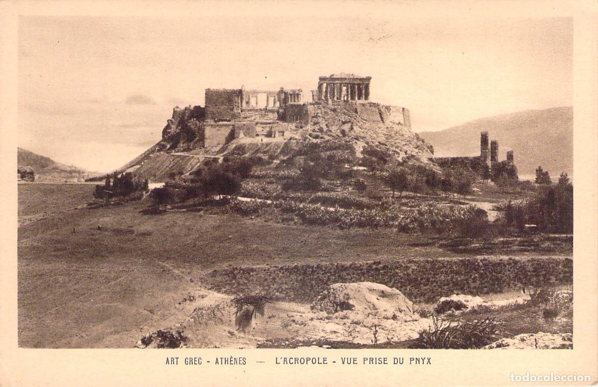 Postales: Postal de la Acr&oacute;polis de Atenas, vista desde el Pnyx