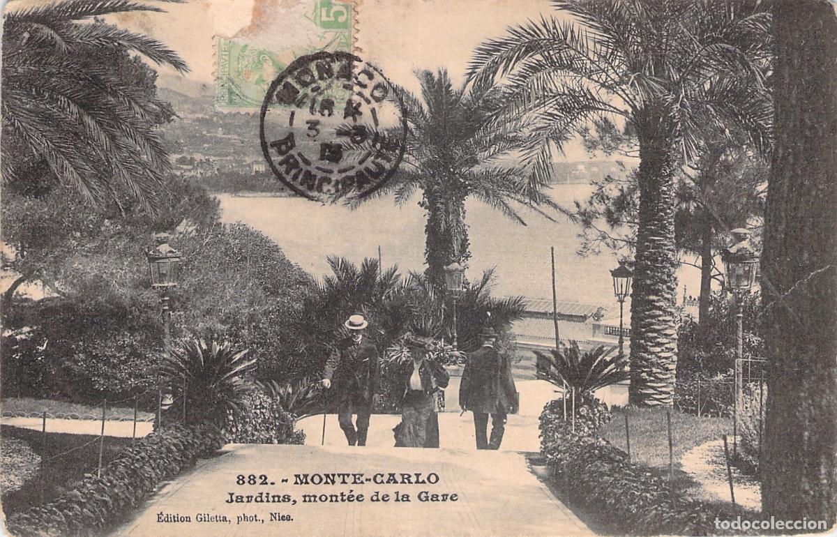 Postales: Postal de Montecarlo, Jardines cerca de la Estaci&oacute;n