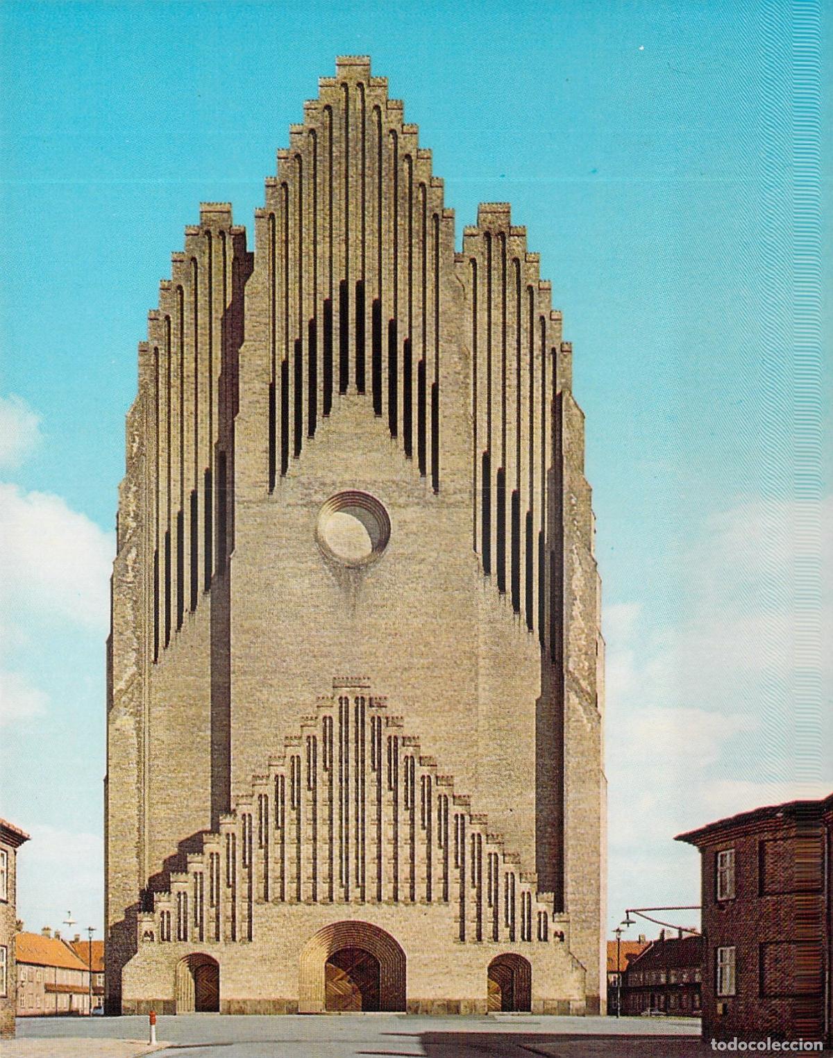 Postales: Postal de la Iglesia de Grundtvig en Copenhague, Dinamarca