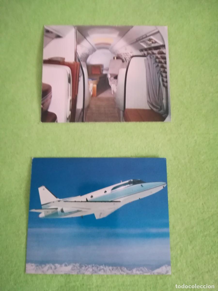 Postales: Lote 7 postales publicidad Sabreliner compa&ntilde;&iacute;a aviones para ejecutivos