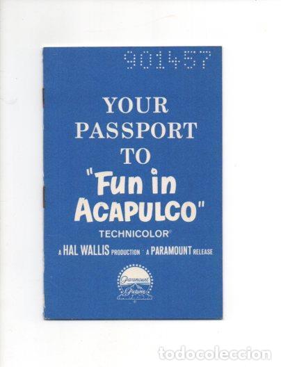 Postales: V48671: Folleto Passport Fun in Acapulco con Elvis Presley