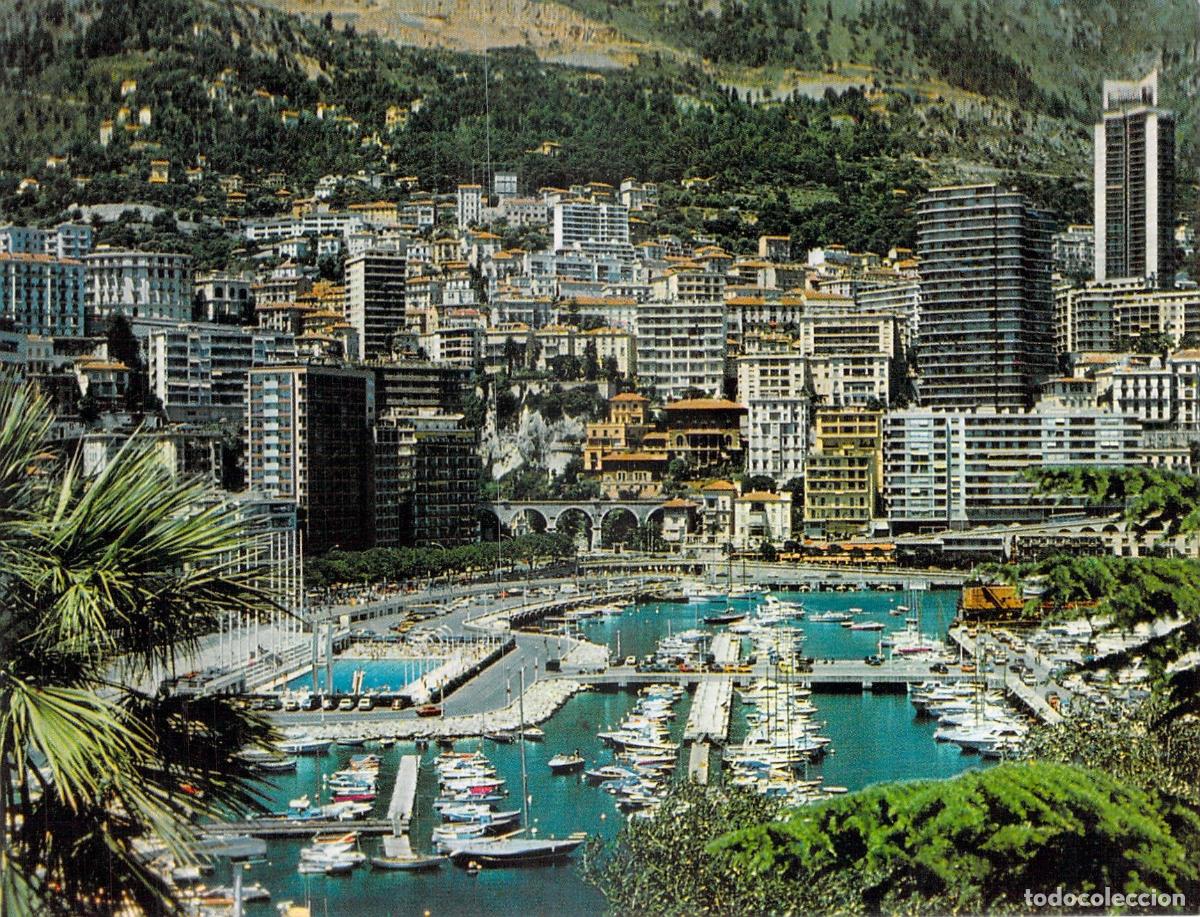 Postales: Postal de Monte-Carlo vista del puerto y la piscina ol&iacute;mpica