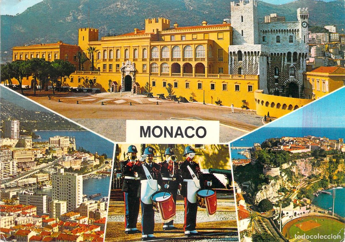 Postales: Postal de M&oacute;naco Palacio Principesco y Guardia Real