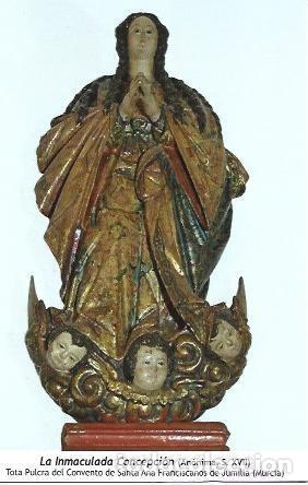 Postales: POSTAL A1227: La Inmaculada Concepcion. Convento de Santga Ana. Franciscanos de Jumilla, Murcia