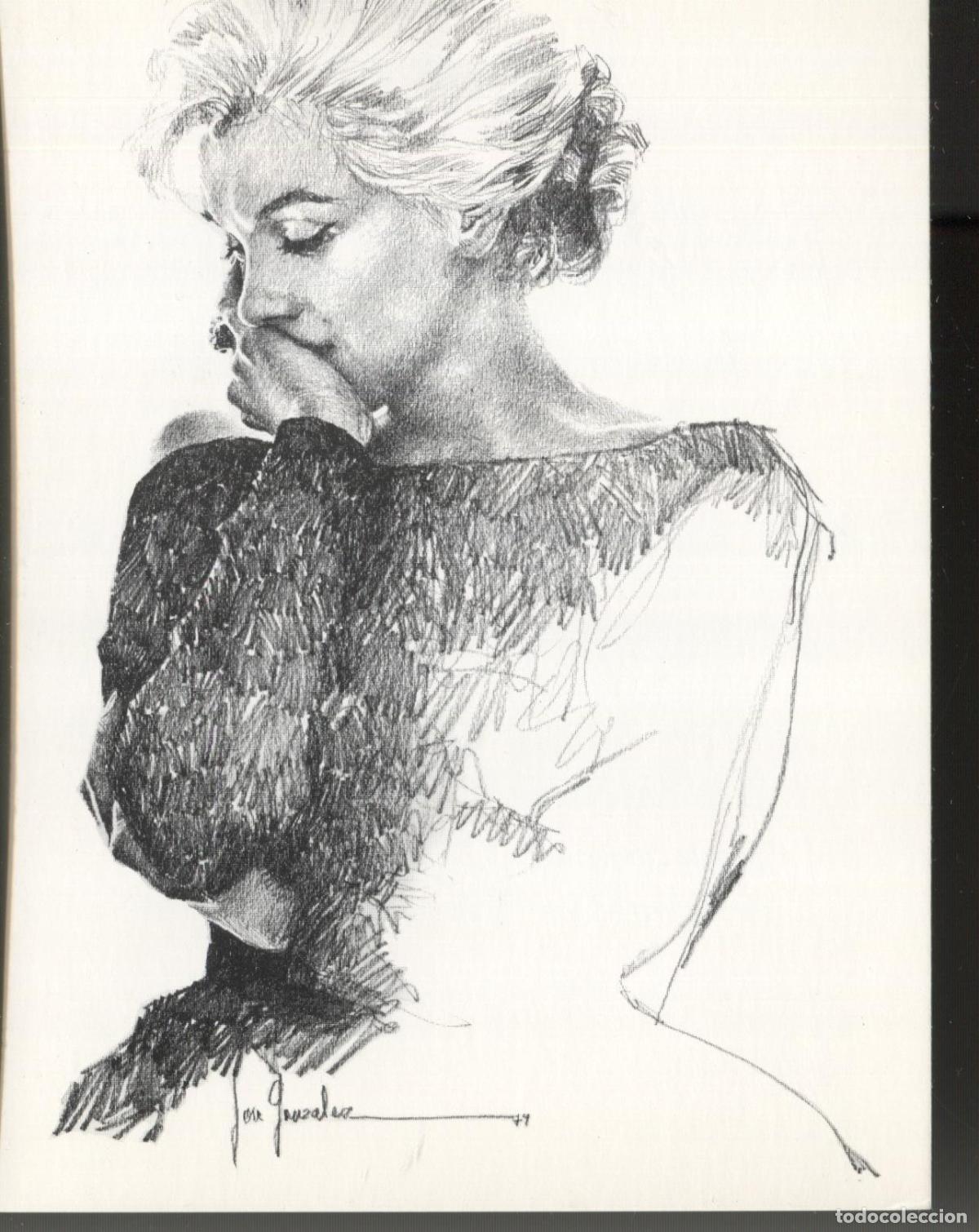 Postales: Norma: Postal Marilyn Monroe de Pepe Gonzalez modelo 1 - Pepe Gonzalez
